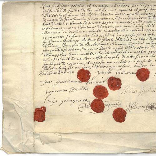 Testaments, inventaires et partages au temps des princes-évêques de Bâle