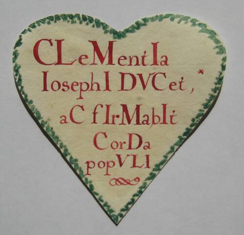 Décoration à l'occasion du serment d'hommage au prince-évêque prêté à La Neuveville en 1758